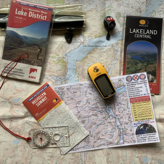 Guided walks, navigation, camping, winter skills, Glenridding, map, cumpass
